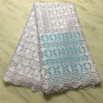 

High-end fashionable high quality guipure Lace nigerian lace fabrics/water soluble african lace fabric for wedding dress 5 yards