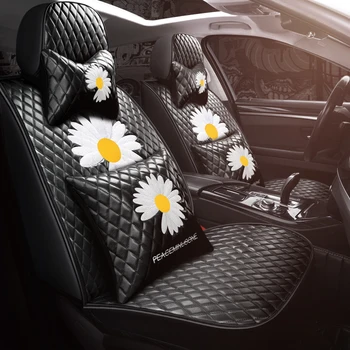 

Full Coverage Eco-leather auto seats covers PU Leather Car Seat Covers for Toyota auris corolla prius camry c hr rav4 suv