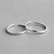 Кольцо из стерлингового серебра 925 пробы, гладкое тонкое кольцо, подарок для девушки, индивидуальное простое стильное ювелирное изделие, регулируемое женское ювелирное изделие