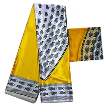 Шелковая восковая ткань Анкара Высокое качество африканская ткань принт Анкара Африканские Восковые принты для вечерние нигерийские имитированные шелковые ткани