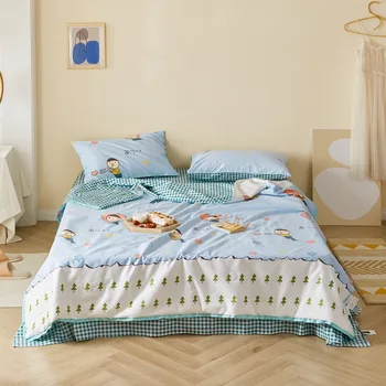 

110x150 Baby Bedding Summer Quilt Blankets Cartoon Comforter Bed Cover Quilting Home Textiles Suitable for Adults Kids BXX063