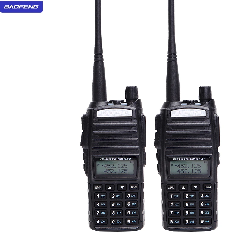 2PCS Baofeng UV82 Walkie Talkie BF UV 82 Waterproof Two Way Radio 5 watts Ham radio 5