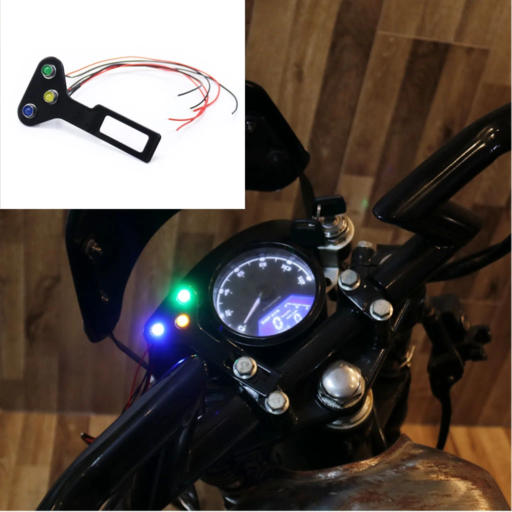 ユニバーサルモーターサイクルスピードメーター 補助照明 Dc12v走行距離計インジケーターライト ハイビーム ニュートラル ターン Instruments Aliexpress