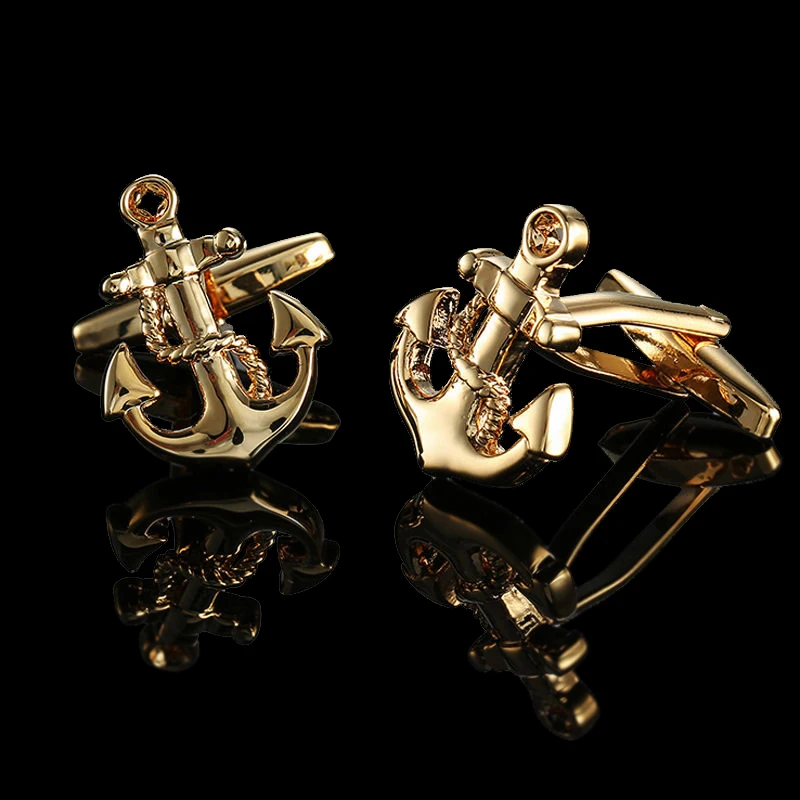 Cufflinks crystal cufflinks 18K Gold brass plated men's French shirt cufflink