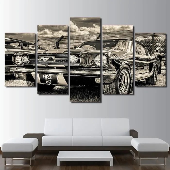 

Abstract Decorative Painting Frame Painting Wulian Retro Car Computer Spray-print Oil Painting