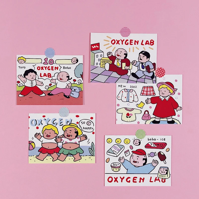 

Japanese Retro Comic Book Style Oversized Lovely Sticker Room Wall Decoration Sticker Hand Account Book Card Postcard Decoration