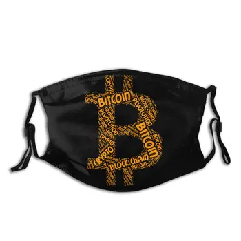 

Men Bitcoin Crypto Non-Disposable Mouth Face Mask Anti Bacterial Dustproof Protection Cover Respirator Muffle Mask with Filters
