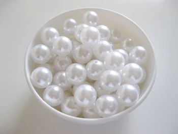 

New Arrival Fashion Elegant Punk White Beads 20mm Chunky Bubblegum Pearl Necklace Romantic Wedding Jewelry