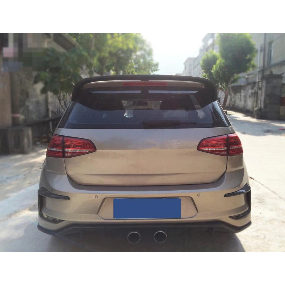 MK7 задний багажник на крышу спойлер для Volkswagen VW Golf 7 VII MK7 Стандартный хэтчбек- углеродное волокно/FRP черный