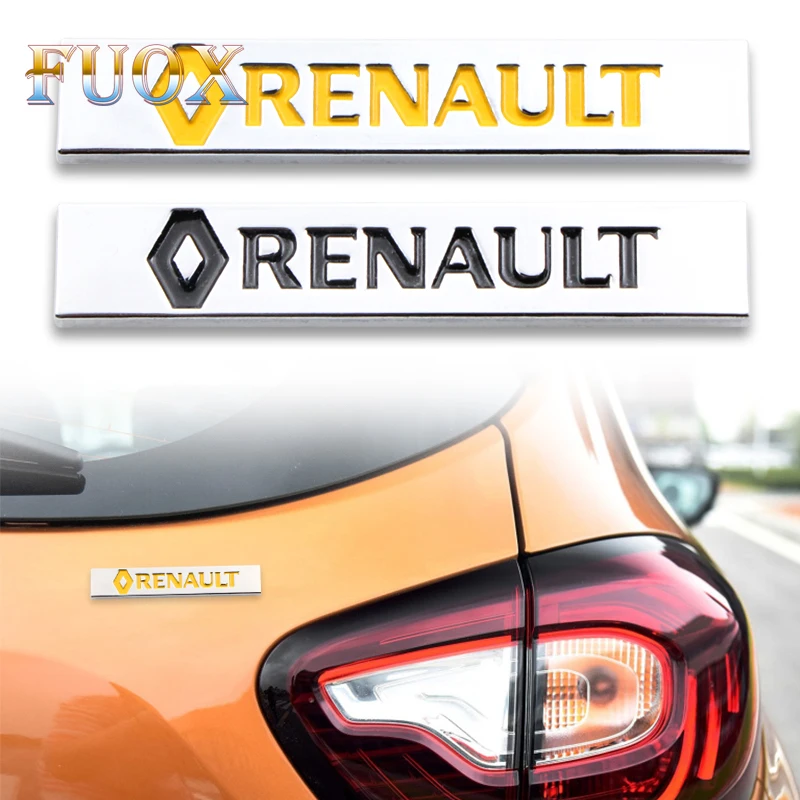 

2PCS NEW Car Styling 3D Aluminum Metal Badge Car Sticker Decals Accessories For Renault Scenic Laguna Megane 3 Car Accessories