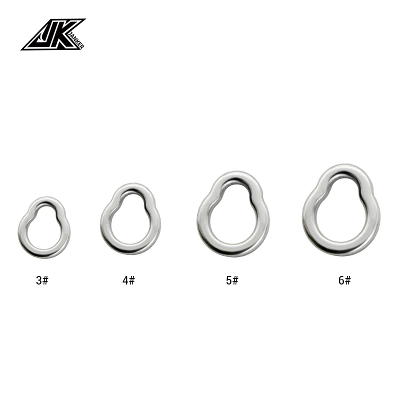 JK TPR110-400LB Pear Fishing Ring Solid Jigging Fishing Swivel Accessories Connector Assist Fishhooks Lure