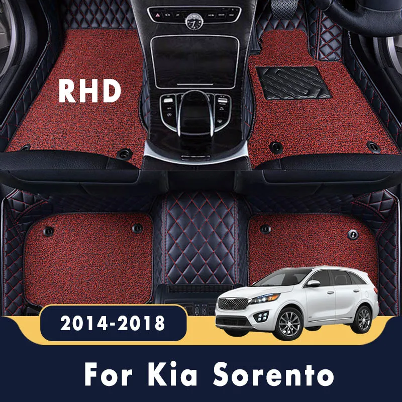 Rhd Car Floor Mats Carpets For Kia Sorento 2018 2017 2016 2015 2014 5 Seats Luxury Double Layer
