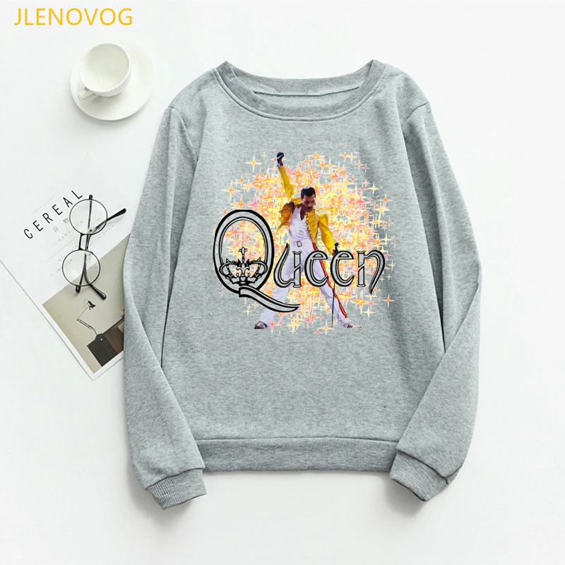 2020 hot sale Freddie Mercury sweatshirt women oversized unisex hoodie Queeen band hip hop sudaddera mujer drop shipping cat hoodie Hoodies & Sweatshirts