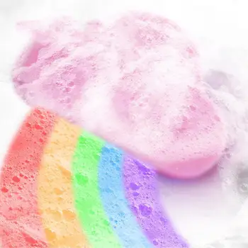 

Natural Skin Care Cloud Shape Rainbow Bath Bubble Exfoliating Tools Romantic Care Moisturizing Skin Bombs Bath Salt Bath Ba J9E6