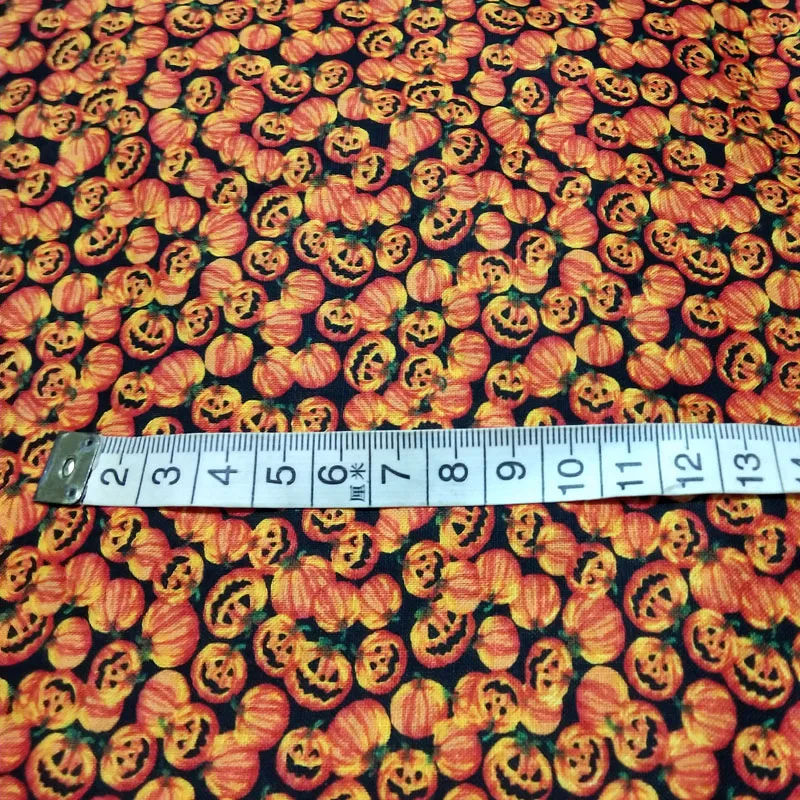 50x105 см, Винтажный Оранжевый Хэллоуин, тыква, призрак, хлопковая ткань с принтом, Рождественская ткань, Лоскутная ткань для одежды, вечерние платья