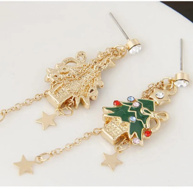 8 сезонов модные рождественские висячие серьги лося дерево олень Санта Клаус