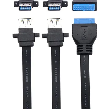 

USB3.0 Motherboard Connector cable cord high Speed 5 Gbps19 pin Female Adapter Cord Connector for Motherboard 20 Pin