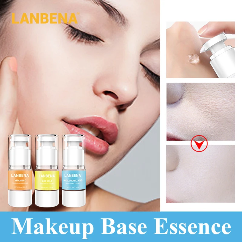 LANBENA Face Primer Makeup Base Essence Serum Hyaluronic Acid VC 24K Gold Moisturizing Pore Concealer Pores Shrink Brighten Skin
LANBENA Face Primer Makeup Base Essence Serum Hyaluronic Acid VC 24K Gold Moisturizing Pore Concealer Pores Shrink Brighten Skin