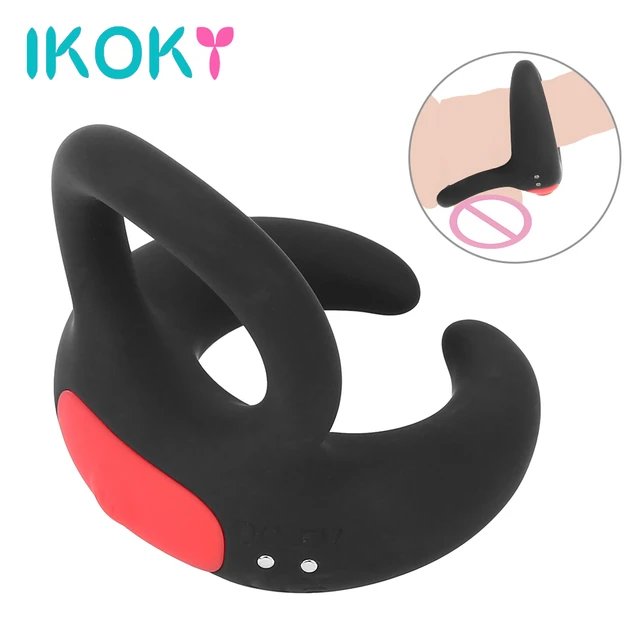 IKOKY – anneau vibrant pour hommes, anneau de pénis, anneau de coq,  retardateur d'éjaculation, jouet sexuel, Rechargeable par USB, 10  fréquences - AliExpress