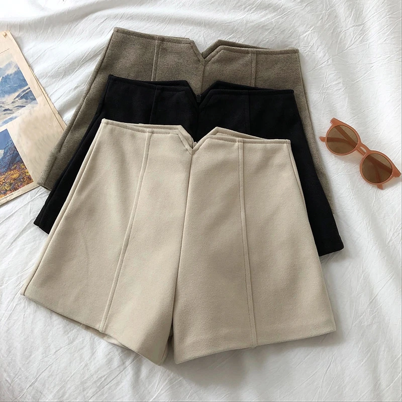 

Женские летние корейские однотонные джинсовые шорты с высокой талией, повседневные женские Пикантные мини-шорты А-силуэта, шикарные