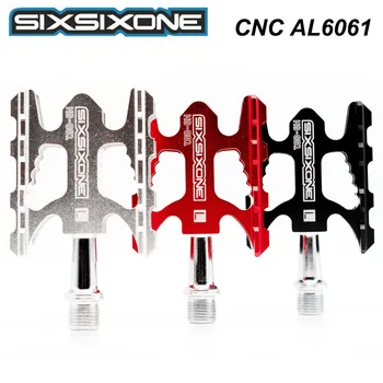 

SIXSIXONE CNC Road Bike Pedals , 3 Sealed Bearing Ultralight Anti Skid Pedals , AL6061 High-strength Cycling Pedal for MTB 205g