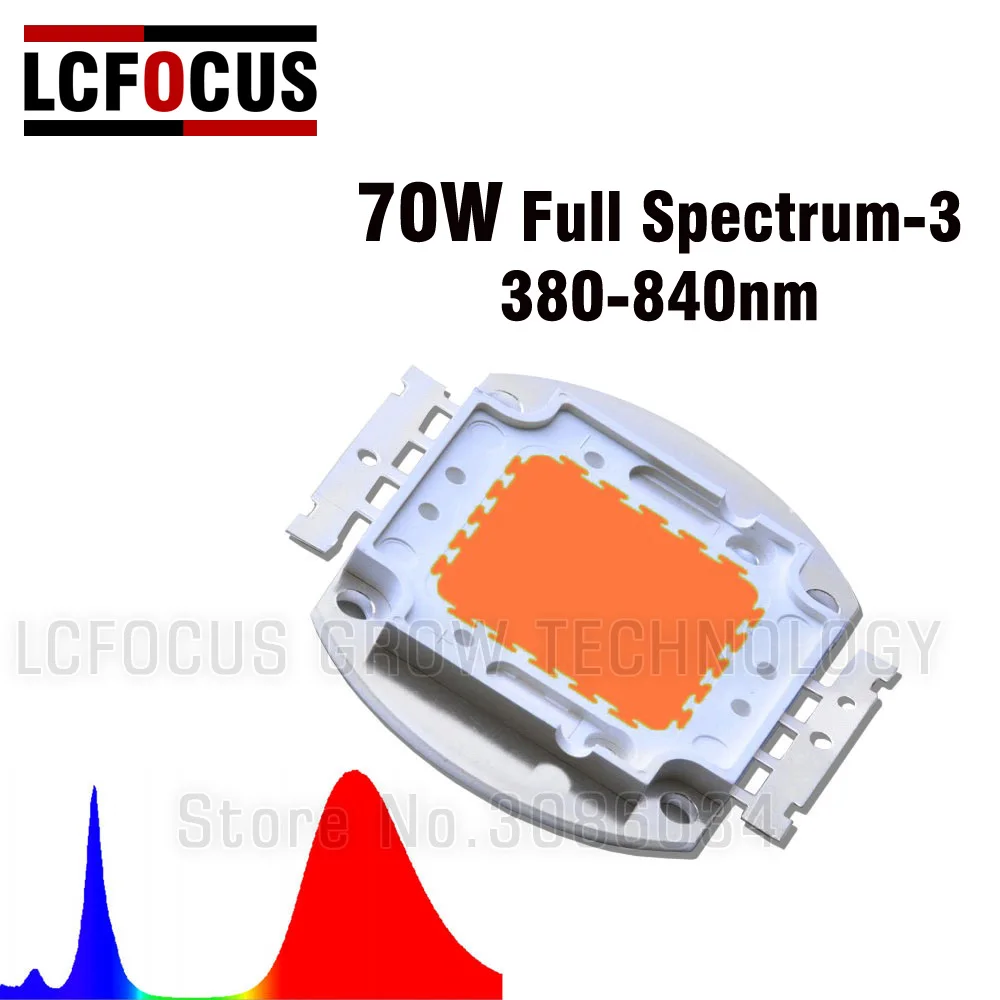 70 Вт светодиодный COB чип полный ассортимент 380-840nm высокой мощности DIY 70W 140W 210W 280W 350W
