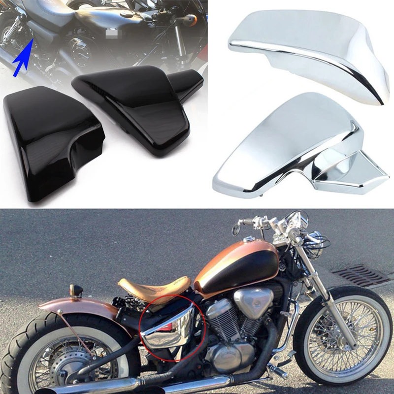 Для Honda теневое покрытие VLX 600 VT600C батарея хромированная правая черная для Honda Shadow VLX 600 VT600C 1999-2008