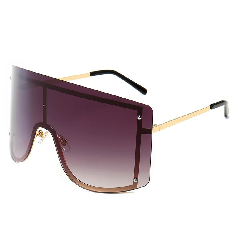 PAMASEN, антибликовые очки для женщин, с большой оправой, сиамские, градиентные, UV400, солнцезащитные очки для женщин, солнцезащитные очки для мужчин и женщин - Цвет линз: C1 Grey