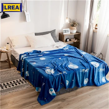 

LREA bedspread decorations for плед home coral fleece blanket cover on the bed or sofa comfortable and soft throw