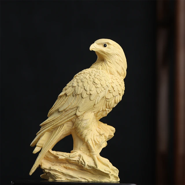 Buis 14cm Aigle Sculpture Bois Animal Statue, Cadeau Préféré, Collection  Porte-Bonheur, Décoration Intérieure - AliExpress