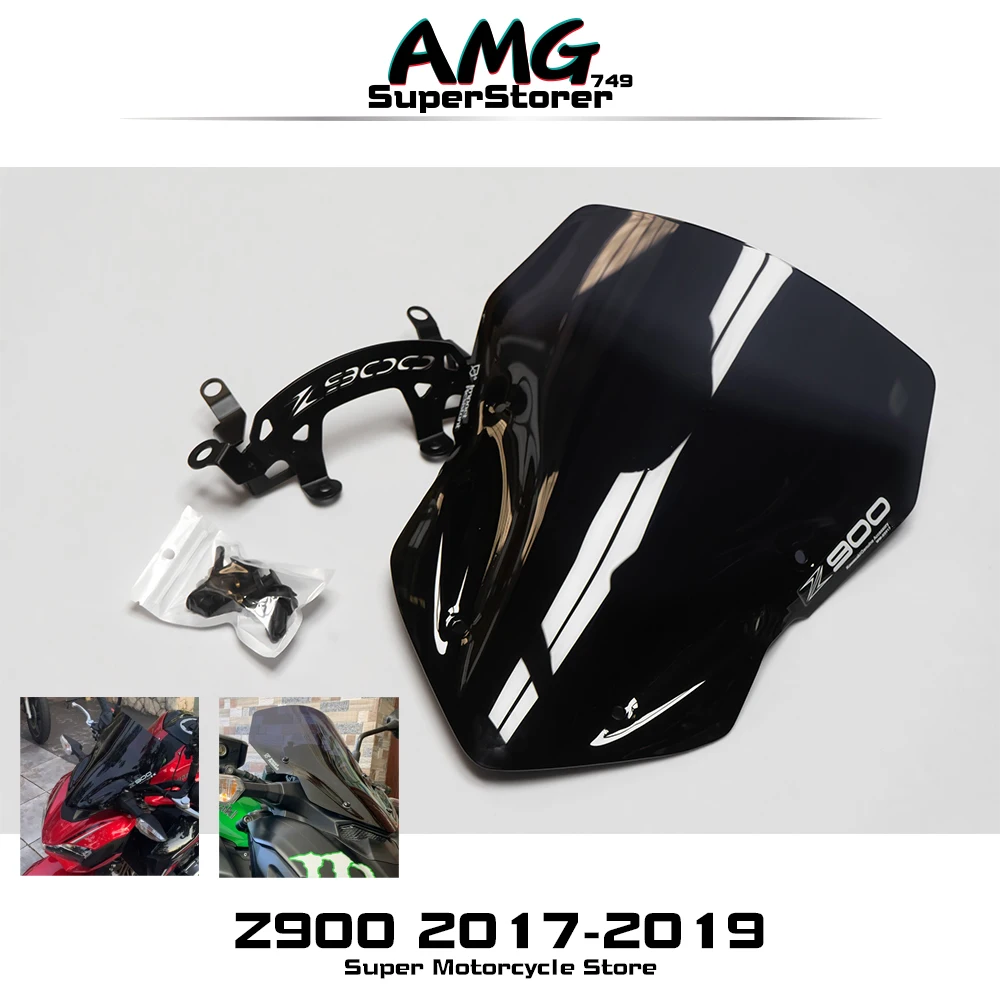 Экран ветрового стекла для мотоцикла Kawasaki Z900 Z 900 2017 2018 2019 | Автомобили и мотоциклы