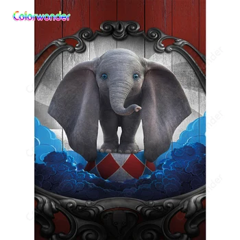 

Dumbo Elephant Circus Baby Shower Backdrop Children Birthday Party Decor Background Banner Vinyl Studio Props Photo Booth