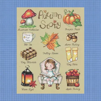 

G168 Stich Cross Stitch Kits Craft Packages Cotton Fabric Floss Counted New Designs Needlework Embroidery Cross-Stitching