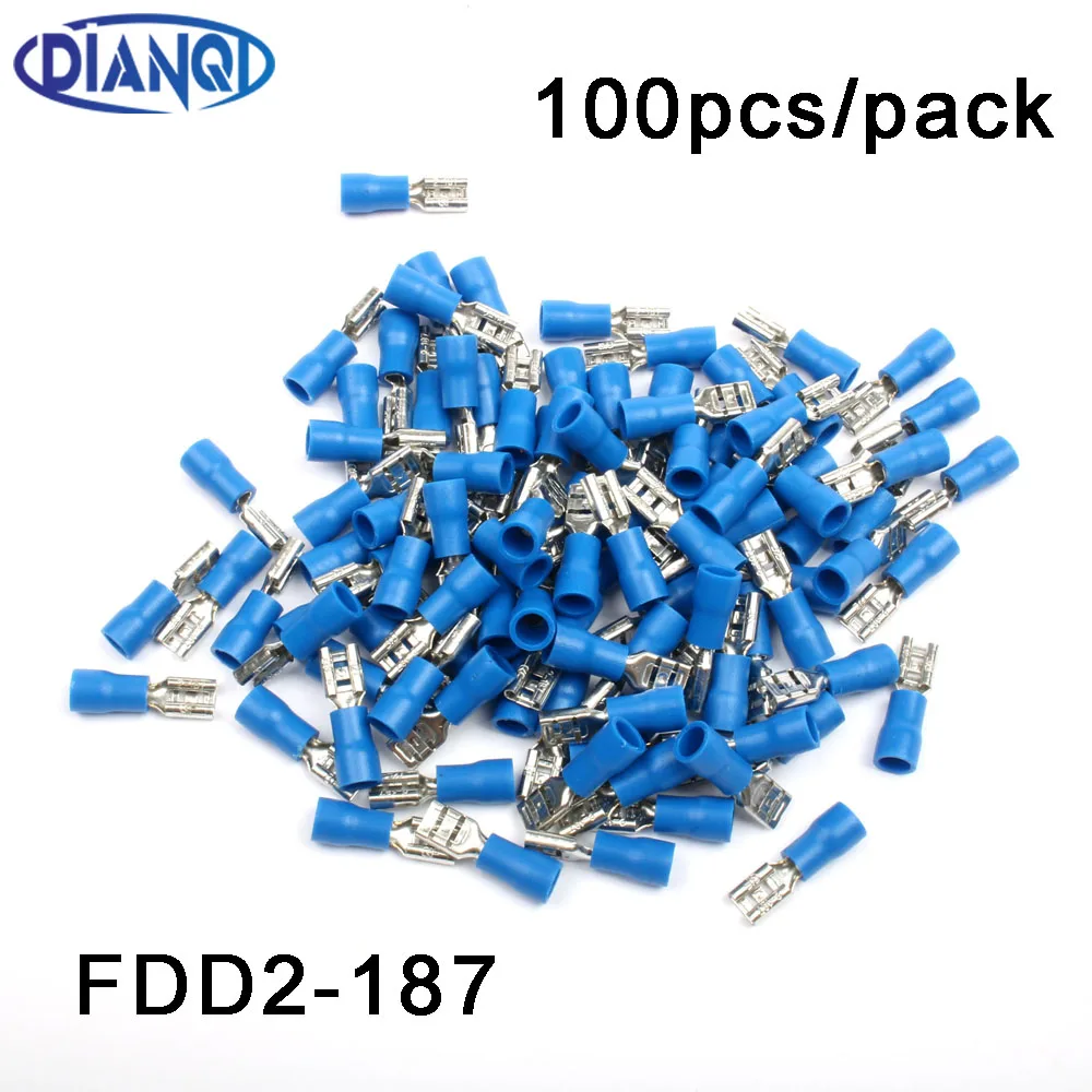 FDD2-187 женский изолированный Электрический обжимная Клемма для 16-14 AWG Разъемы