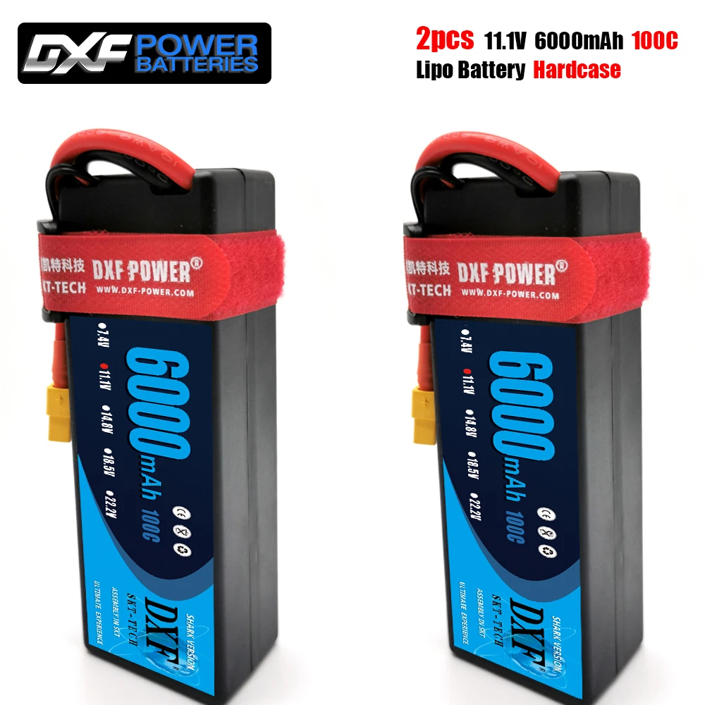 Аккумулятор DXF Lipo 3S 11 1 В 6000 мАч 100C 200C T Deans XT60 EC5 XT90 Hardcase для 1/8 1/10 радиоуправляемого