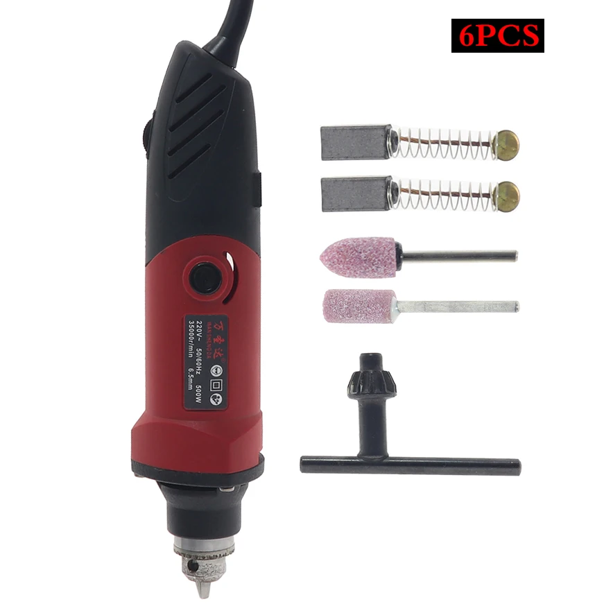 Electric Grinder 500W Engraver Electric Drill 110V/220V 35000RPM 6-speed Variable Speed Electric Grinder Grinding Machine Polishing Rotary Tool