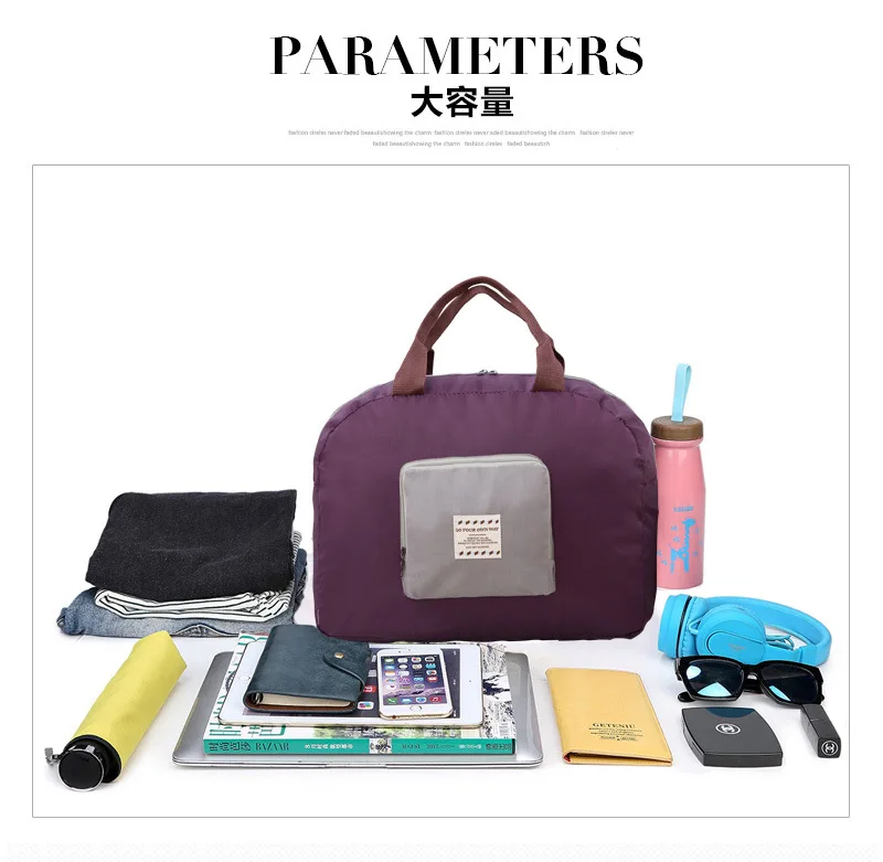[Travel Bag] Korean-style Shoulder Dacron Waterproof Storgage Bag Portable Shoulder Bag Folding Bags Customizable Logo