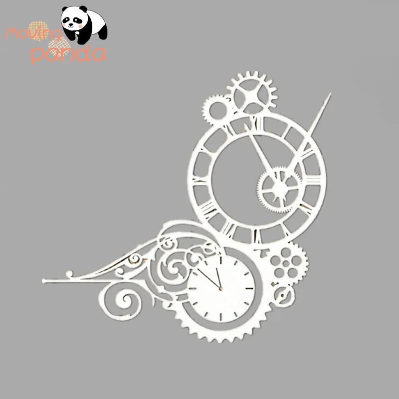 Часы в стиле стимпанк, металлические режущие штампы, скрапбукинг, фон ...