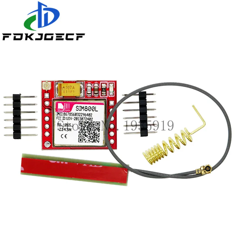 Mini Smallest SIM800L GPRS GSM Module MicroSIM Card Core Wireless Board Quad-band TTL Serial Port With Antenna | Электронные