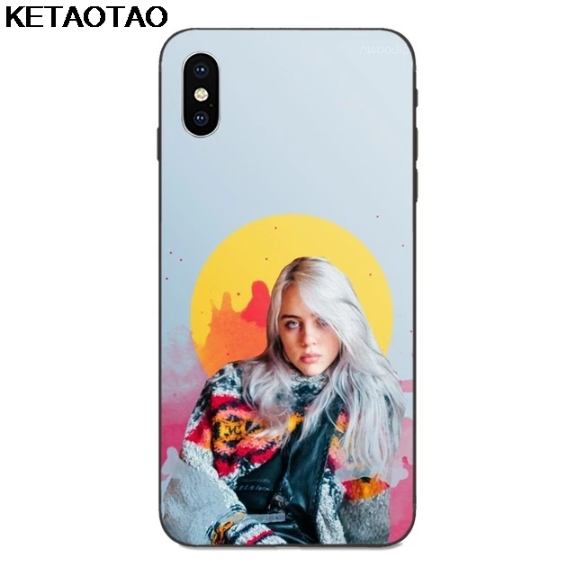 Золотой Чехол KETAOTAO Hot Singer Billie Eilish для samsung galaxy S4 S5 S6 S7 S8 S9 S10 edge Note из мягкого ТПУ резины и силикона - Цвет: Золотой