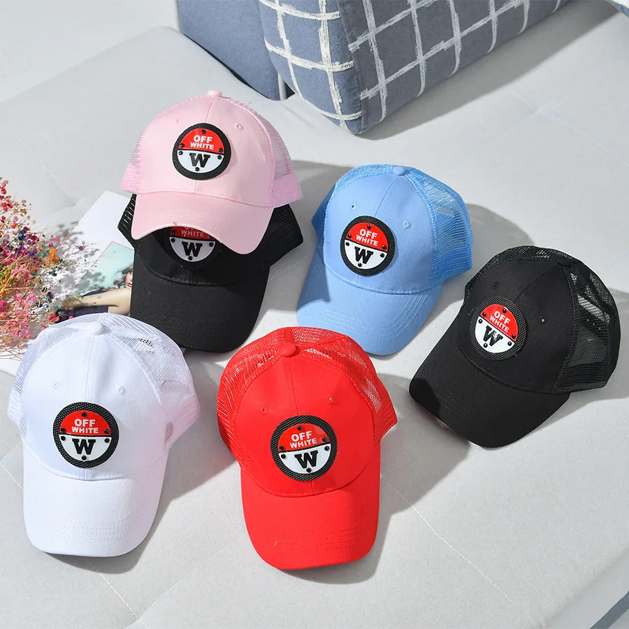 

New Style Summer Parent And Child Mesh Brim Hat Korean-style Baseball Cap Big Kid College Style Brim Hat Fashion Boy's Girls
