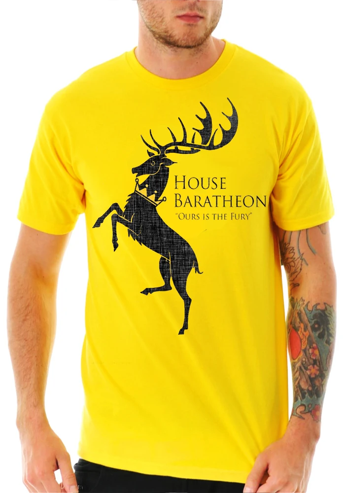 Желтая футболка House Baratheon | Мужская одежда