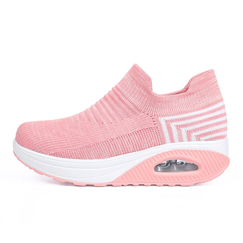 Fashion Slip On Walking Sock Shoes For Women 2021 Casual Breathable Platform Sneakers Lightweight Ladies Trainers Zapatos Mujer