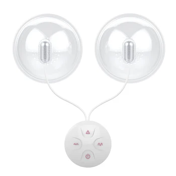 

Rechargeable Breast Massager, Chest Stimulator Enhancer with 10 Speed Modes Electric Pump Sucker