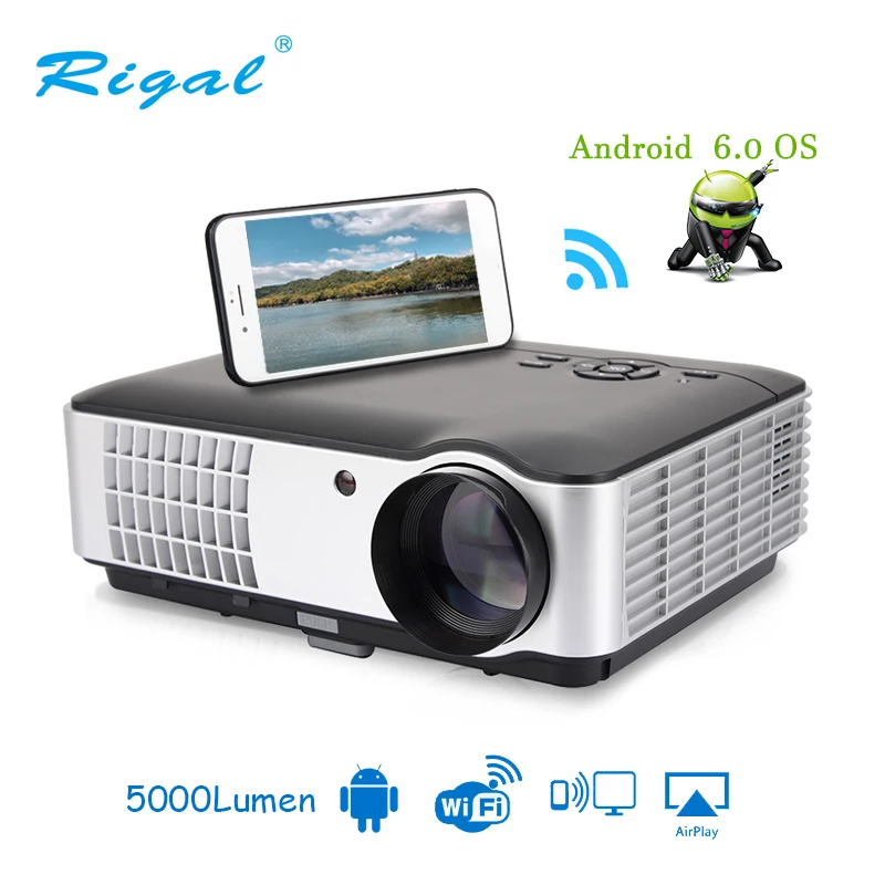 Светодиодный проектор 806 для 1080P с беспроводным Wi Fi проводным синхронизацией