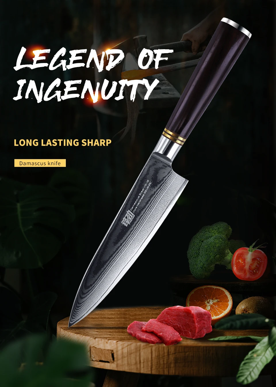 黑檀厨师刀(英文版)_01