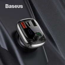 Автомобильное зарядное устройство Baseus, Bluetooth, fm-передатчик, MP3, быстрая зарядка, двойное зарядное устройство usb type-C, QC 3,0 PD3.0 для iPhone 11 samsung S9