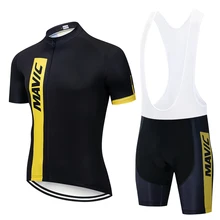 Mavic Ropa hombre de marca 2019 cycling jersey short sleeve kit triathlon bike maillot ciclismo bicicleta roupa ciclismo set