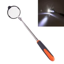 

1pc Adjustable Repair Vehicle Chassis Telescopic Inspection Mirror with LED Light 55mm
