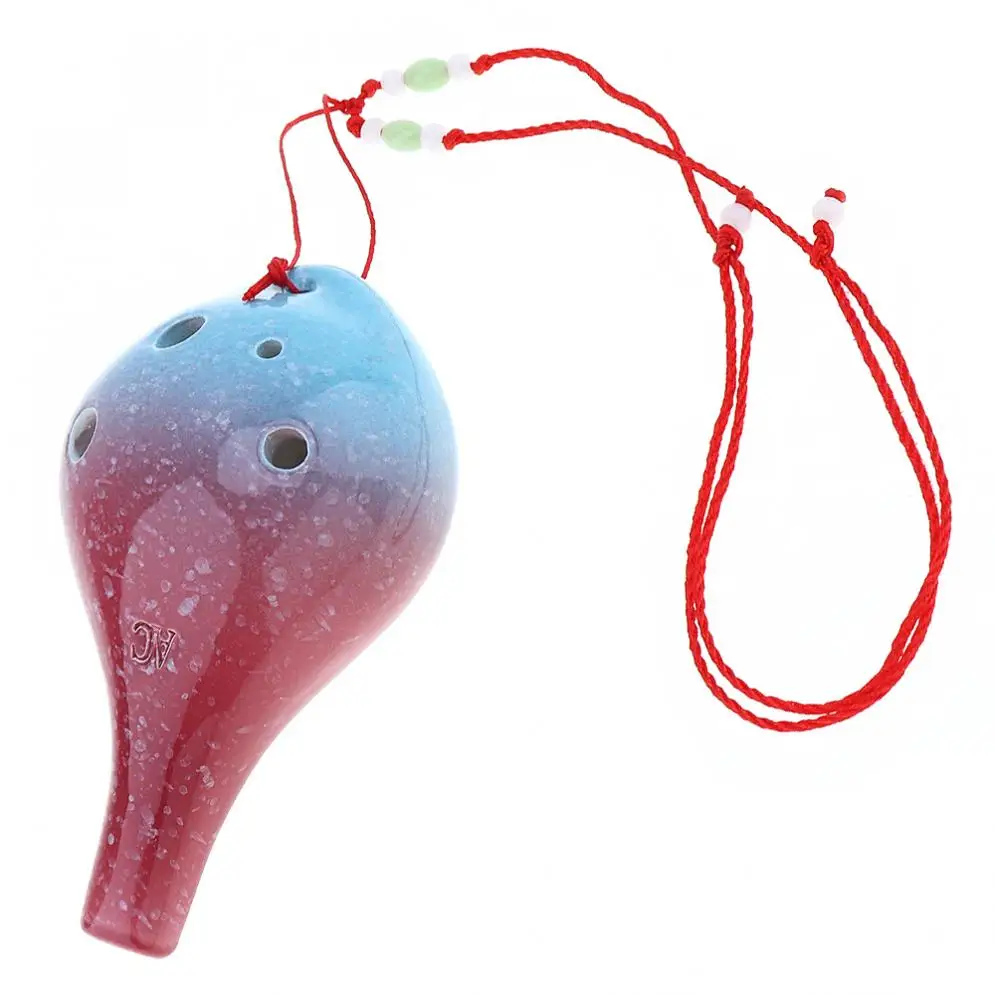 Ocarina 6 отверстий Alto ToneC двухцветная окарина Керамическая Флейта ...